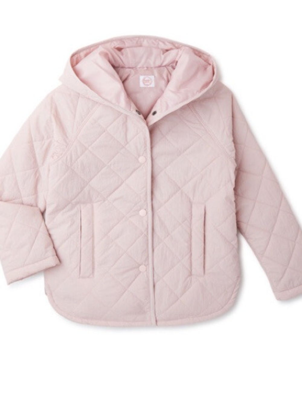 wonder nation Quilted Hooded Puffer Jacket - Light Pink